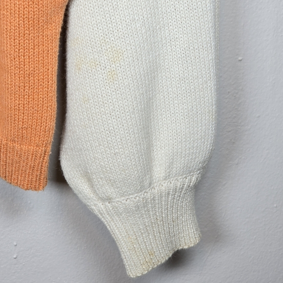 VTG Mondi Women's Print Knit Sweater Cottagecore Coastal Comfy Bell Sleeves Sm - Picture 12 of 14